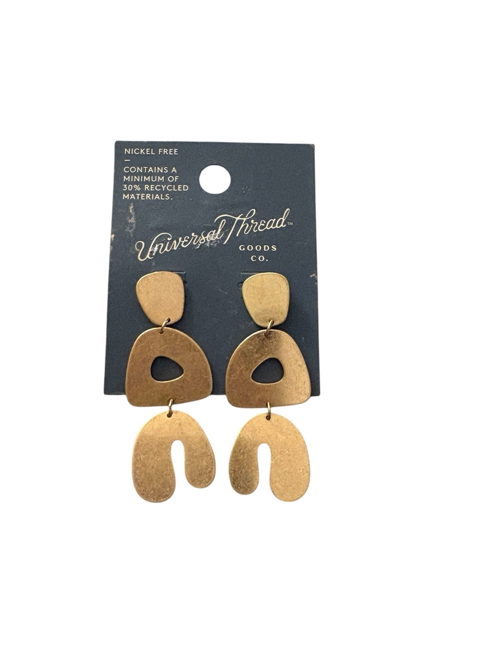 Universal Thread Gold Abstract Drop Earrings